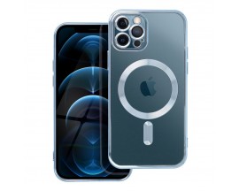Husa Upzz Electro Mag Cover Compatibila Cu iPhone 12 Pro, Tehnologie Magsafe, Protectie La Camere, Albastru