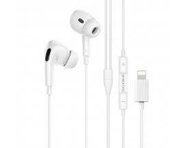 Casti Handsfree In-ear Borofone, Mufa Lightning, Compatibile Cu iPhone, Albe - BM30 Pro