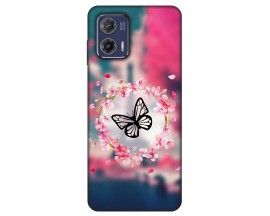 Husa Silicon Soft Upzz Print, Compatibila Cu Motorola Moto G73, Butterfly