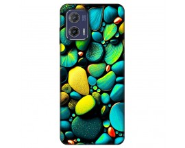 Husa Silicon Soft Upzz Print, Compatibila Cu Motorola Moto G73, Color Stones