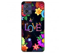 Husa Silicon Soft Upzz Print, Compatibila Cu Motorola Moto G73, Floral Love