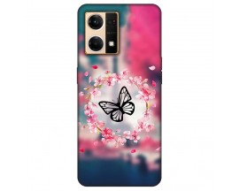 Husa Silicon Soft Upzz Print, Compatibila Cu Oppo Reno 7, Butterfly