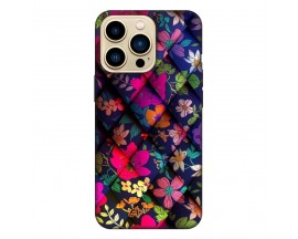 Husa Silicon Soft Upzz Print, Compatibila Cu iPhone 15 Pro, Floral 2