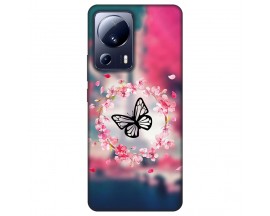 Husa Silicon Soft Upzz Print, Compatibila Cu Xiaomi 13 Lite, Butterfly