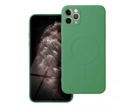 Husa Spate Upzz Magsafe Compatibila Cu iPhone 12 Pro, Microfibra La Interior, Verde