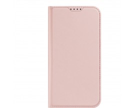 Husa Premium Flip Cover Duxducis Skin Pro, Compatibila Cu iPhone 15 Plus, Roz