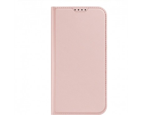 Husa Premium Flip Cover Duxducis Skin Pro, Compatibila Cu iPhone 15 Plus, Roz