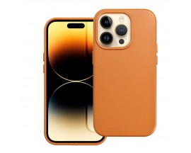 Husa Upzz Leather Cu Functie Magsafe Compatibila Cu iPhone 15, Orange