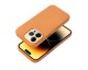 Husa Upzz Leather Cu Functie Magsafe Compatibila Cu iPhone 15 Pro, Orange