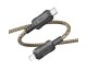 Cablu pentru incarcare si transfer de date Hoco Leader X94, Usb C La Lightning, PD 20W, Textil, Gold