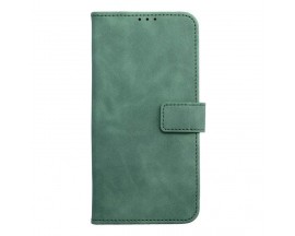 Husa Tip Carte Forcell Tender, Compatibila Cu iPhone 15 Plus, Piele Ecologica, Verde