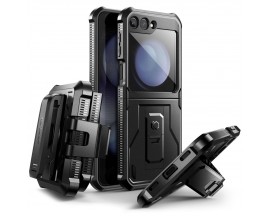 Husa Tech Protect Kevlar Pro  Compatibila Cu Samsung Galaxy Z Flip 5, Negru
