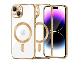 Carcasa Upzz Tech Magshine Magsafe Compatibila Cu iPhone 15, Gold