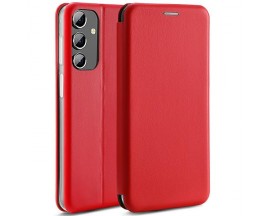 Husa Flip Carte Cu Magnet Lux Upzz Compatibila Cu Samsung Galaxy A14 5G, Piele Ecologica, Red