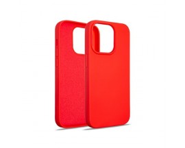 Husa Spate Upzz No Logo, Compatibila Cu iPhone 15 Pro Max, Alcantara La Interior, Red