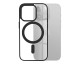 Husa TechSuit MagSafe Pro Compatibila Cu iPhone 15 Pro, Spate Transparent, Margine Neagra