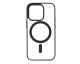 Husa TechSuit MagSafe Pro Compatibila Cu iPhone 15 Pro, Spate Transparent, Margine Neagra