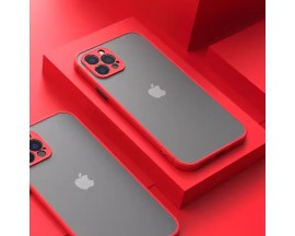Husa Upzz ProShock Compatibila Cu iPhone 15 Pro, Protectie La Camera, Rama Rosie