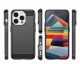 Husa Spate Upzz Carbon Pro, Compatibila Cu iPhone 15 Pro, Silicon, Negru