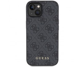 Husa Spate Guess Compatibila Cu iPhone 15, Colectia Metal Gold Logo, Negru - 71742