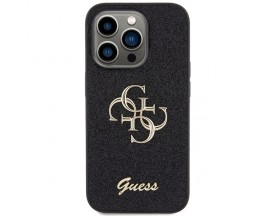 Husa Spate Guess Compatibila Cu iPhone 15 Pro Max, Colectia Glitter Script Logo, Negru - 47396