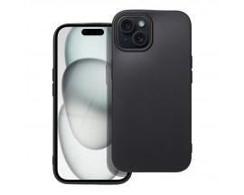 Husa Spate Upzz Soft Compatibila Cu iPhone 15 Plus, Silicon Slim Soft, Grosime 0.5mm, Negru