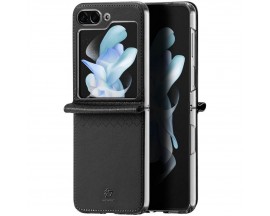 Husa Spate Duxducis Bril Compatibila Cu Samsung Galaxy Z Flip 5, Piele Ecologica, Negru