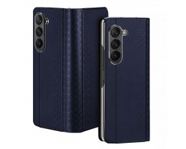 Husa Spate Duxducis Bril Compatibila Cu Samsung Galaxy Z Fold 5, Piele Ecologica, Blue