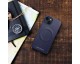 Husa Spate Roar Leather Compatibila Cu iPhone 15, Functie Magsafe, Piele, Interior Microfibra, Navy Blue