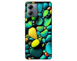 Husa Silicon Soft Upzz Print, Compatibila Cu Motorola Moto G14, Color Stones
