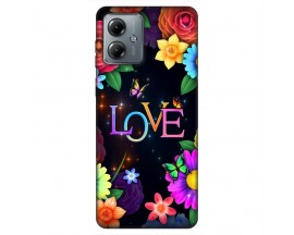 Husa Silicon Soft Upzz Print, Compatibila Cu Motorola Moto G14, Floral Love