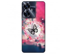 Husa Silicon Soft Upzz Print, Compatibila Cu Realme C55, Butterfly