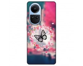 Husa Silicon Soft Upzz Print, Compatibila Cu Oppo Reno 10 Pro 5G, Butterfly