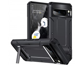 Husa Spate Upzz Hybrid Armor Kickstand, Compatibila Cu Google Pixel 8 Pro, Negru