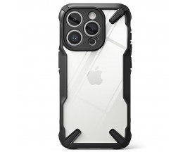 Husa Spate Premium Ringke Fusion X, Compatibila Cu iPhone 15 Pro Max, Transparenta, Cu Rama Neagra