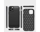 Husa Spate Upzz Carbon Pro, Compatibila Cu iPhone 13 Pro, Silicon, Negru
