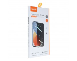 Folie Sticla Securizata Veason 6D Privacy Compatibila Cu iPhone 14, Full Glue, Case Friendly, Antispy