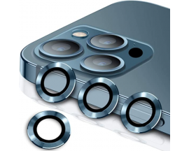 Set Folie Sticla Camera Individuala Lito S+ Compatibila Cu iPhone 15 Pro  / 15 Pro Max, Blue