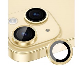 Set Folie Sticla Camera Individuala Lito S+ Compatibila Cu iPhone 15 Pro  / 15 Pro Max, Yellow