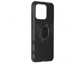 Husa Spate Upzz Techsuit Shield Cu Inel Metalic, Compatibila Cu Xiaomi Redmi 12C - Black