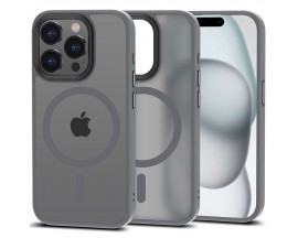 Husa Upzz Magmat, Compatibila Cu iPhone 15 Pro Max, Tehnologie Magsafe, Titanium