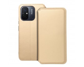 Husa Flip Carte Upzz Dual Pocket Compatibila Cu Xiaomi Redmi 12C, Piele Ecologica, Gold