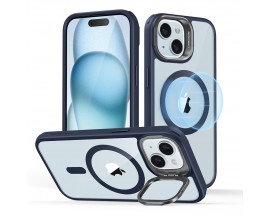 Husa Spate Esr Classic Halolock Cu Functie Magsafe Compatibila Cu iPhone 15 Plus, Protectie si Stand La Camera, Blue