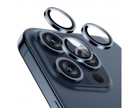 Set Folie Sticla Camera Individuala Esr Compatibila Cu iPhone 15 Pro / 15 Pro Max, Blue