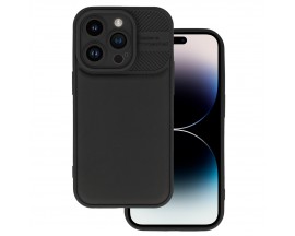 Husa Upzz Camera Protection Compatibila Cu iPhone 15 Pro, Protectie La Camere, Super Rezistenta, Silicon, Negru