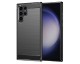 Husa Spate Upzz Carbon Pro Compatibila Cu Samsung Galaxy S24 Ultra, Silicon, Negru