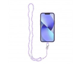Snur / Cureaua Crossbody Pentru Telefoane Upzz Crystal Diamond, Lungime 74cm, Purple