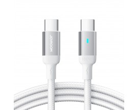 Cablu Date Si Incarcare JoyRoom - Data Cable (S-CC100A10) - Type-C to Type-C Fast Charging 100W, 480Mbps, 1.2m - White