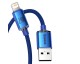Cablu Date Si Incarcare Baseus Crystal Shine (CAJY000003) - USB to Lightning, 2.4A, 1.2m - Blue