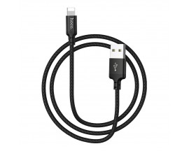 Cablu Date Si Incarcare Hoco (X14) - USB-A to Lightning, 10W, 2.4A, 1.0m - Black